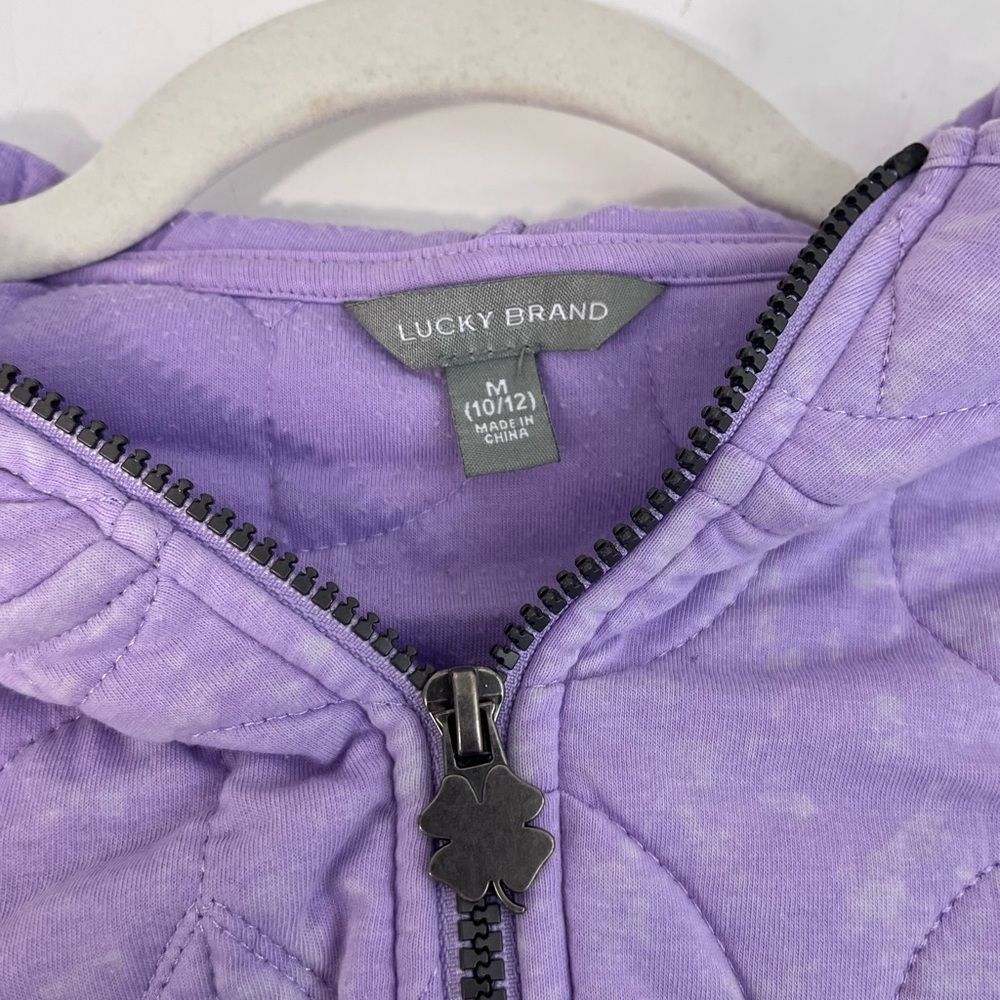 Lucky Brand Youth Light Weight Full Zip Hoodie (Lilac Breeze, 10/12 - Picture 7 of 9